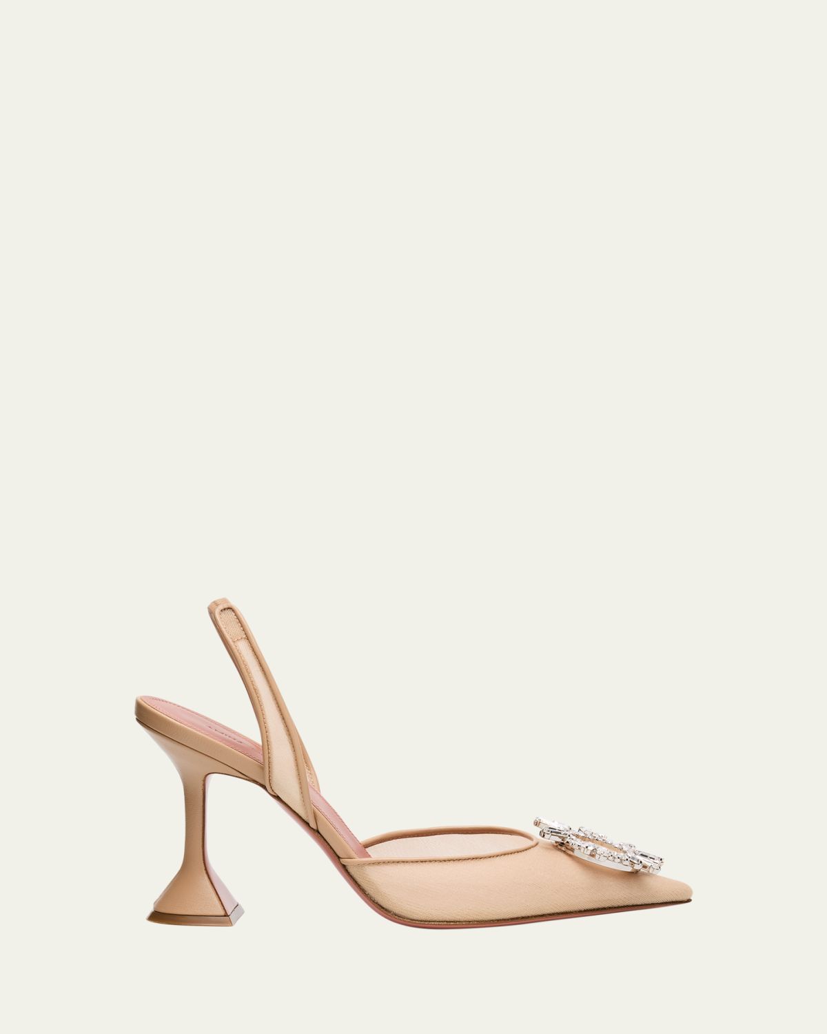 Amina Muaddi Begum Nylon Crystal Ornament Pumps