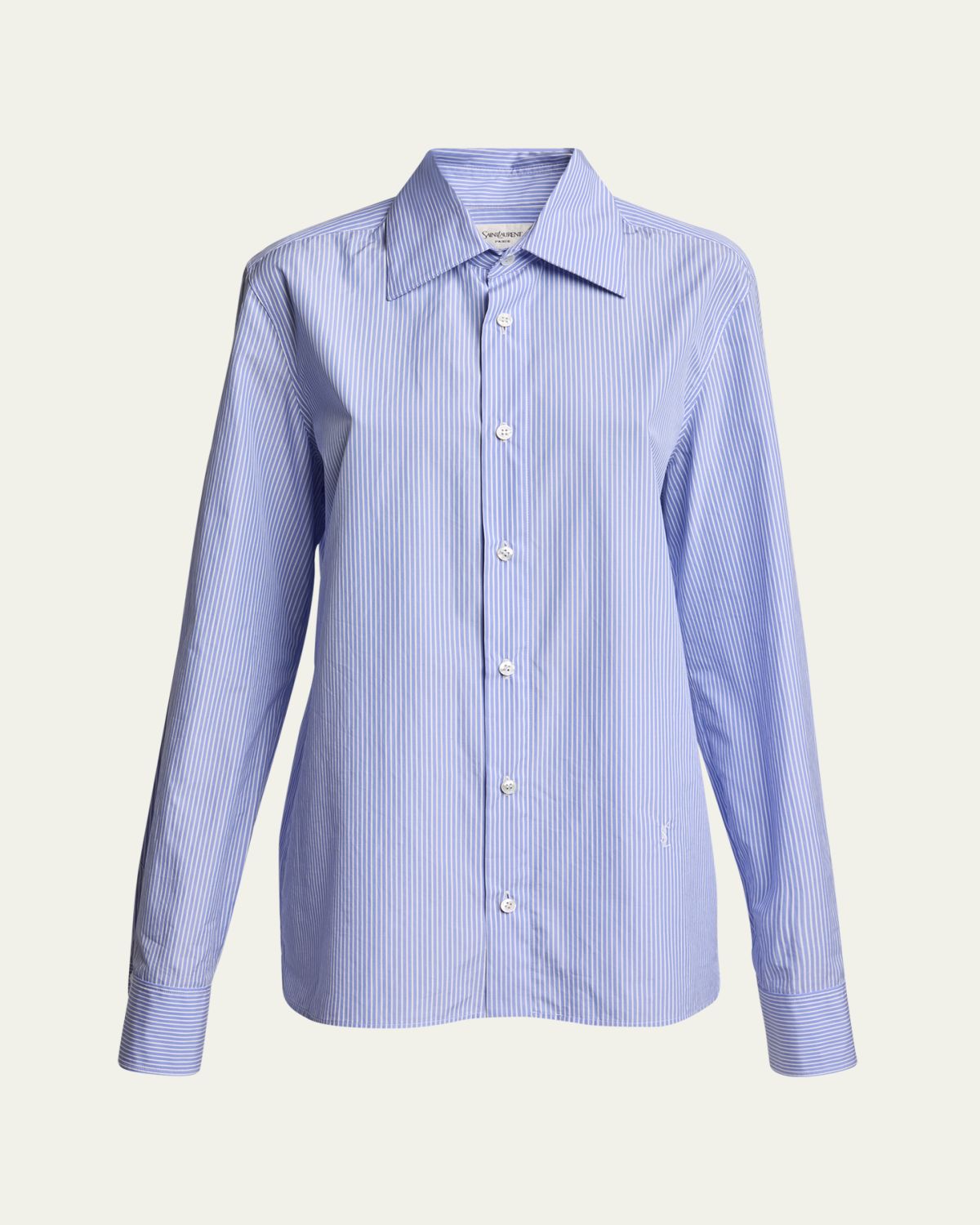 Saint Laurent Stripe Button Down Blouse