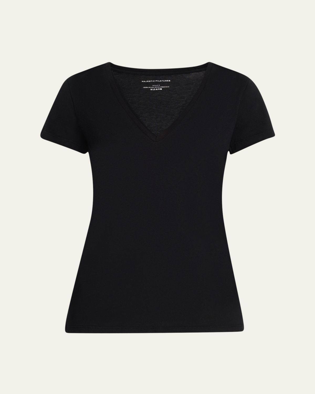 Majestic Filatures V-Neck Organic Cotton T-Shirt