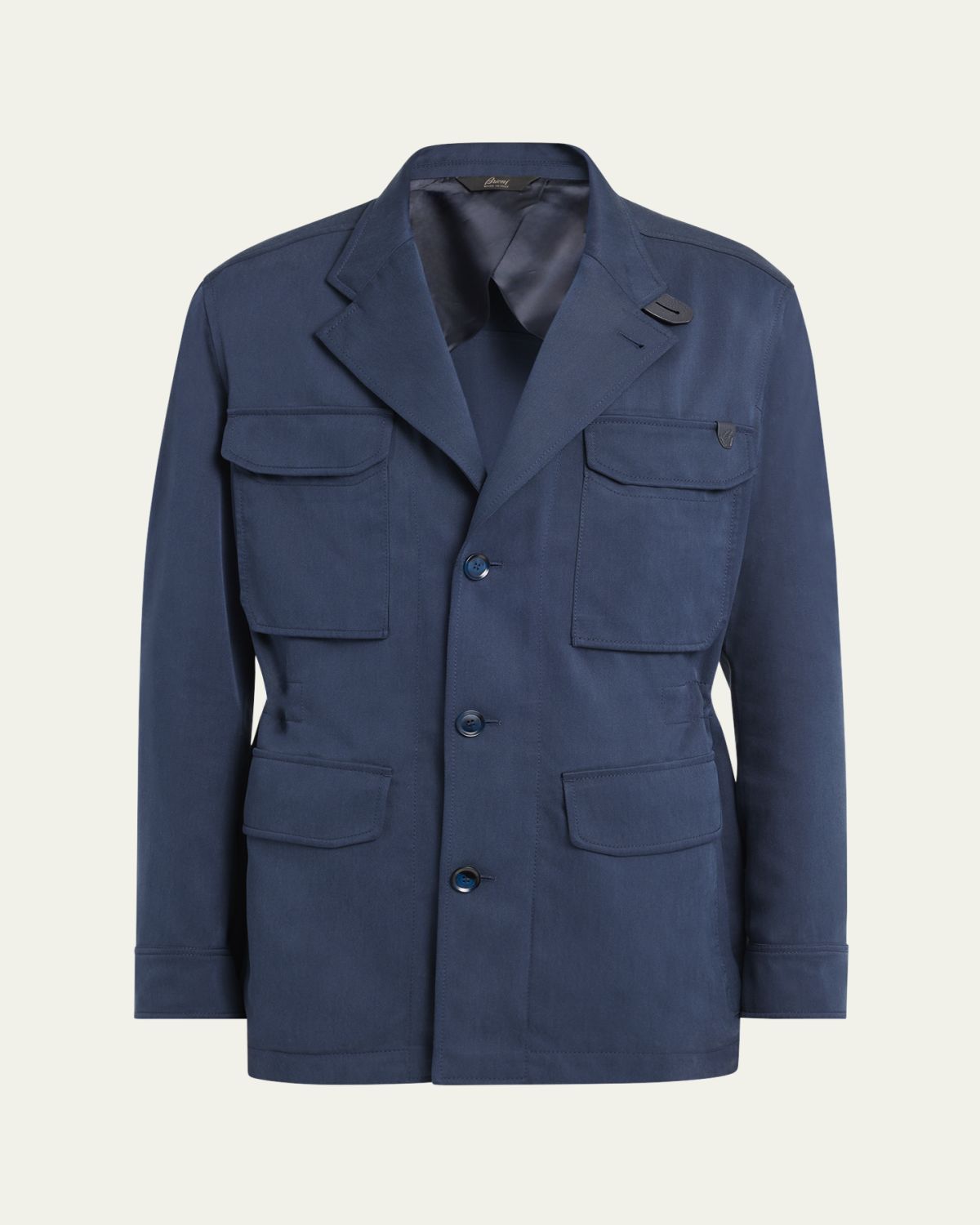 Brioni Men's Washed Silk Safari Jacket