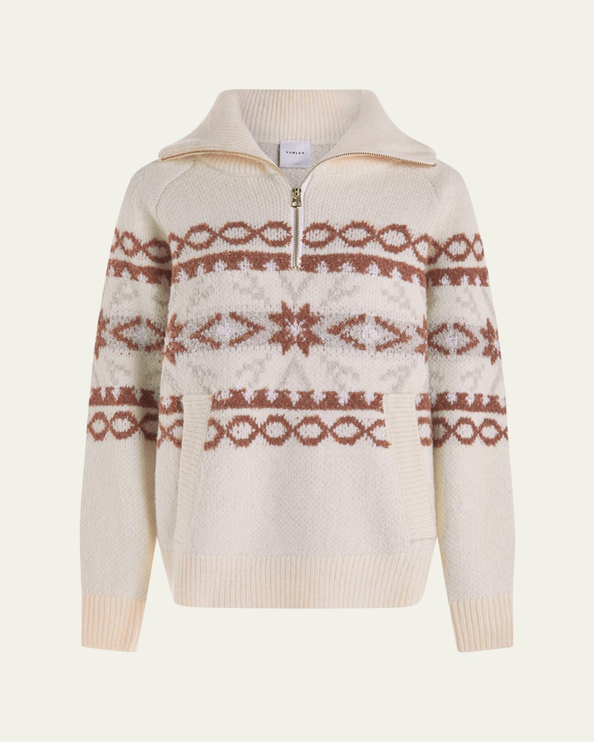 Varley Cai Fair Isle Half-Zip Pullover
