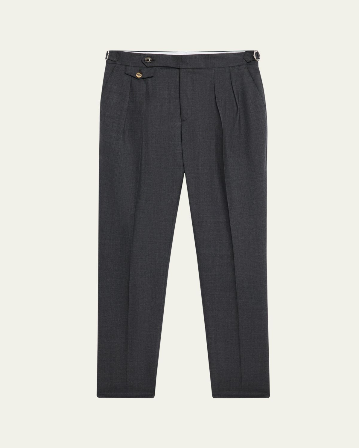 Brunello Cucinelli Men's Double-Pleated Wool Pants