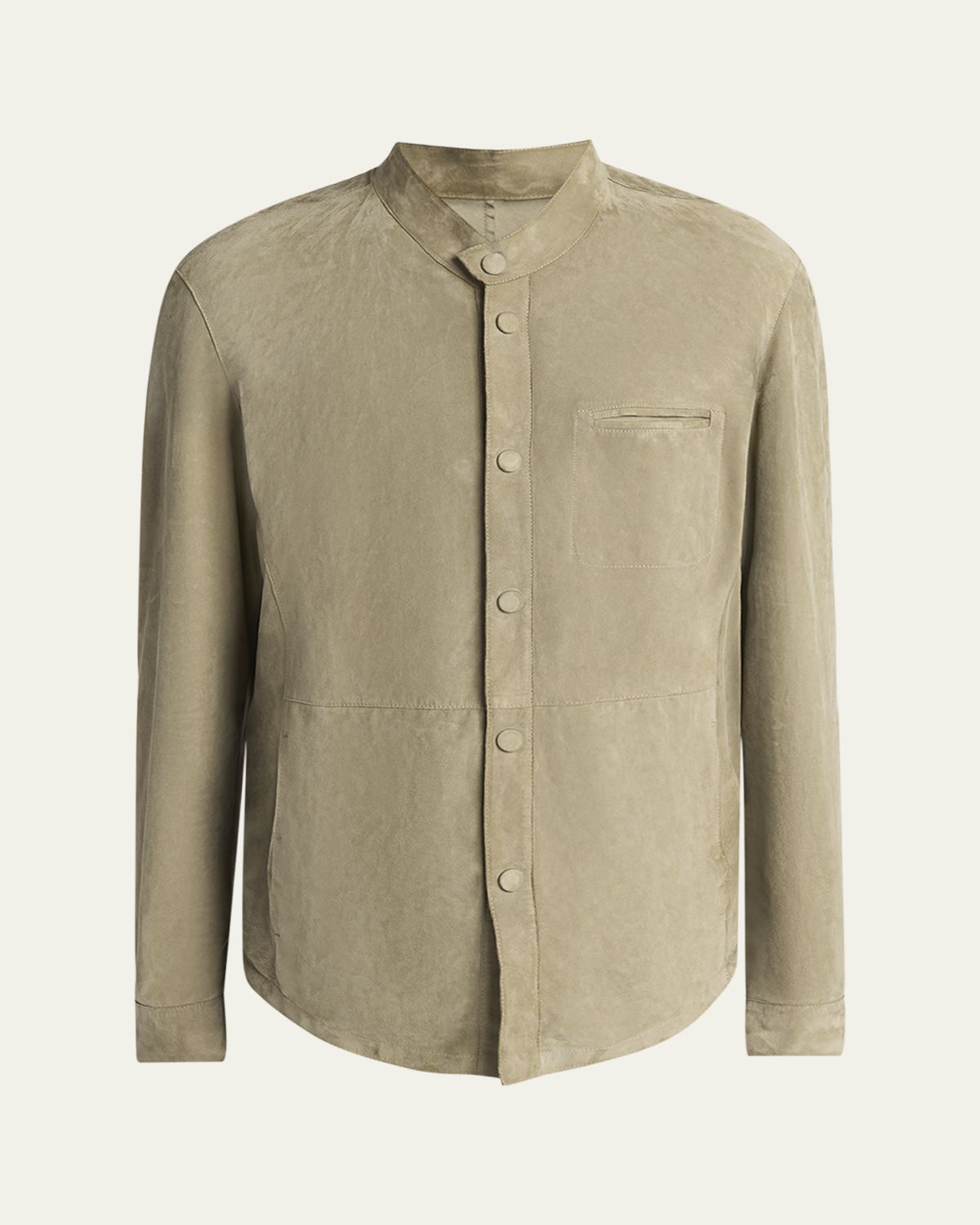 Giorgio Armani Men's Suede Overshirt | Thumbnail 6 Giorgio Armani Men's Suede Overshirt | Thumbnail 6