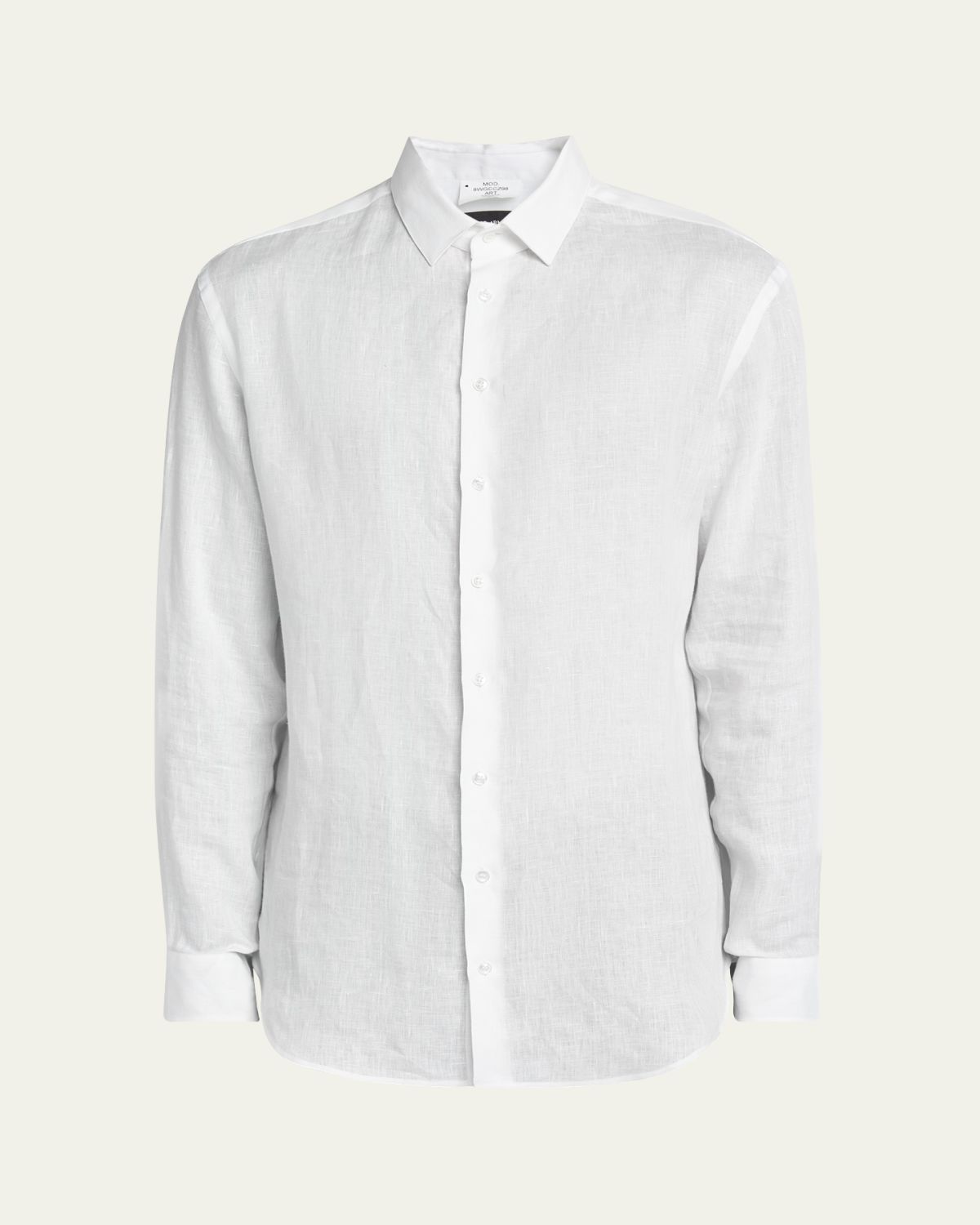 Giorgio Armani Men's Classic Solid Linen Sport Shirt