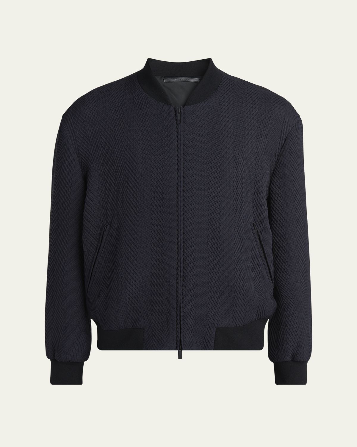 Giorgio Armani Men's Raised Chevron Bomber Jacket | Thumbnail 6
