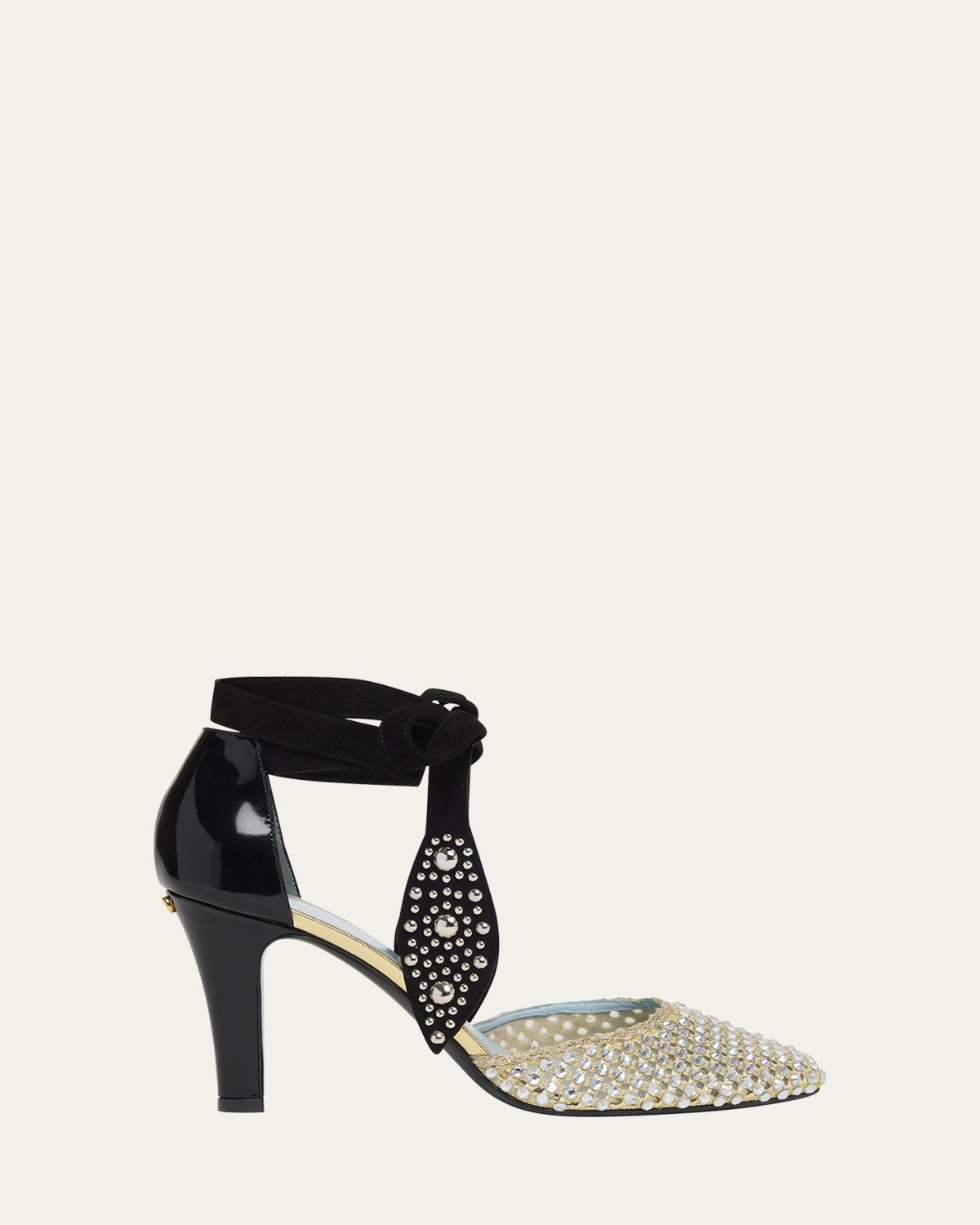 Valentino Garavani Crystal Foliage Mesh Pumps