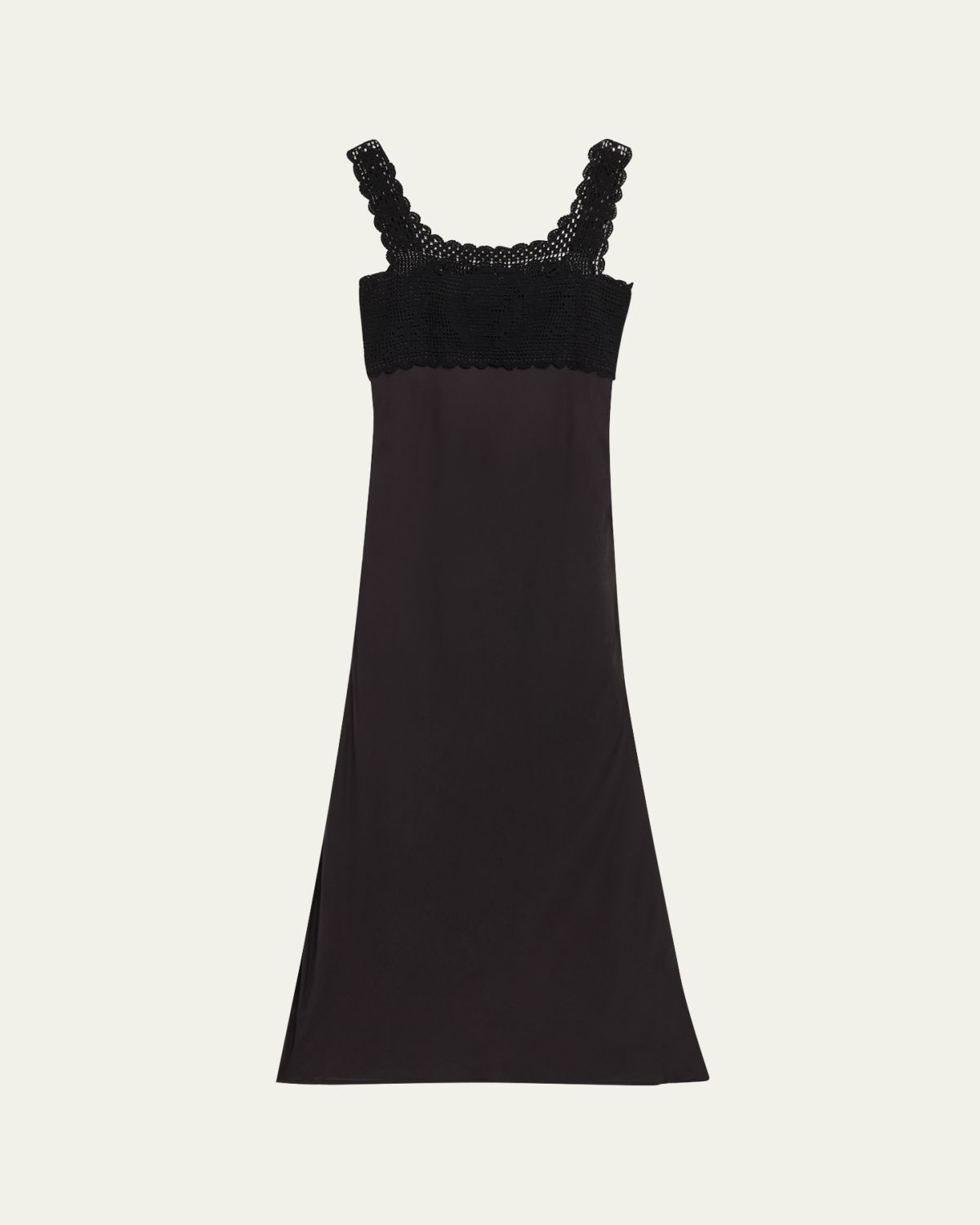 BERNADETTE Lace Crochet Empire Midi Dress