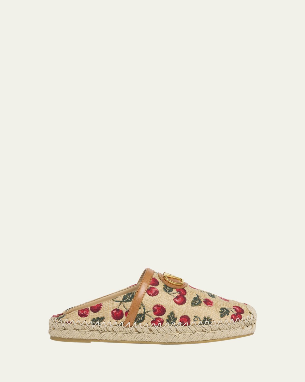Valentino Garavani VLogo Cherry Espadrile Mules