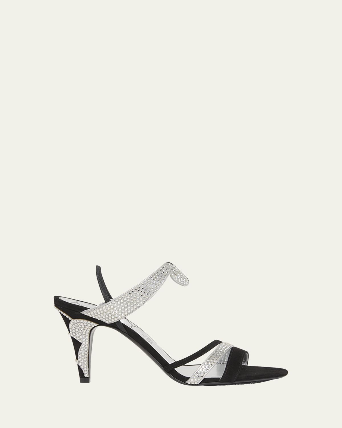 Valentino Garavani Strass Suede Cosmos Slingback Sandals