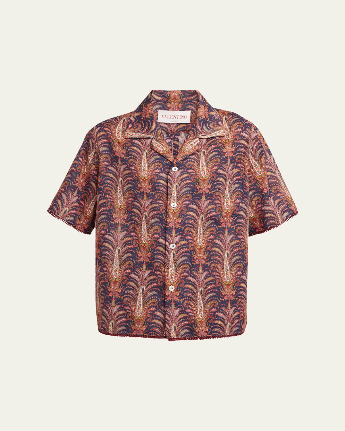 Valentino Garavani Men's Muslin Imaginaire Camp Shirt