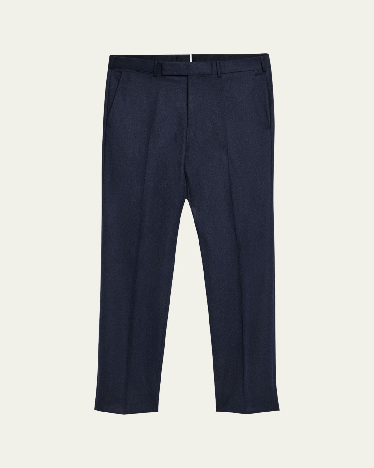 ZEGNA Men's Wool Flannel Flat-Front Trousers