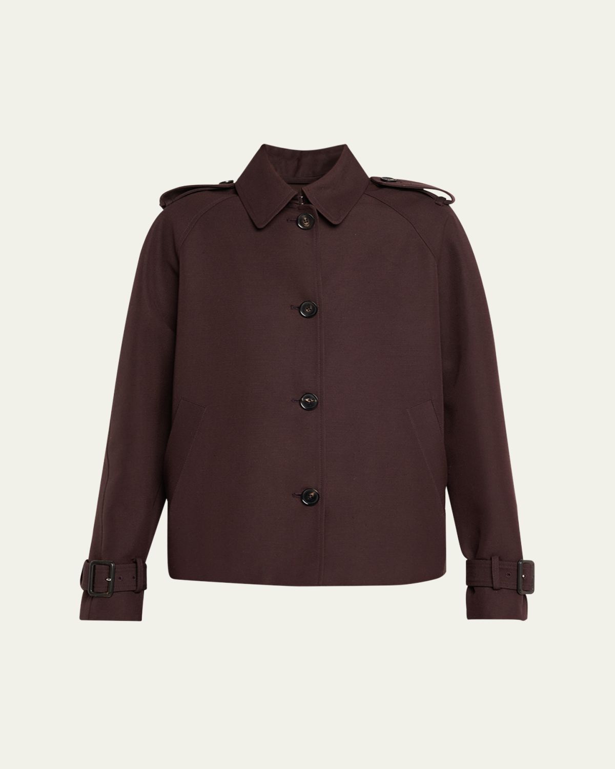 Loro Piana Dave Button Down Wool Silk Short Jacket