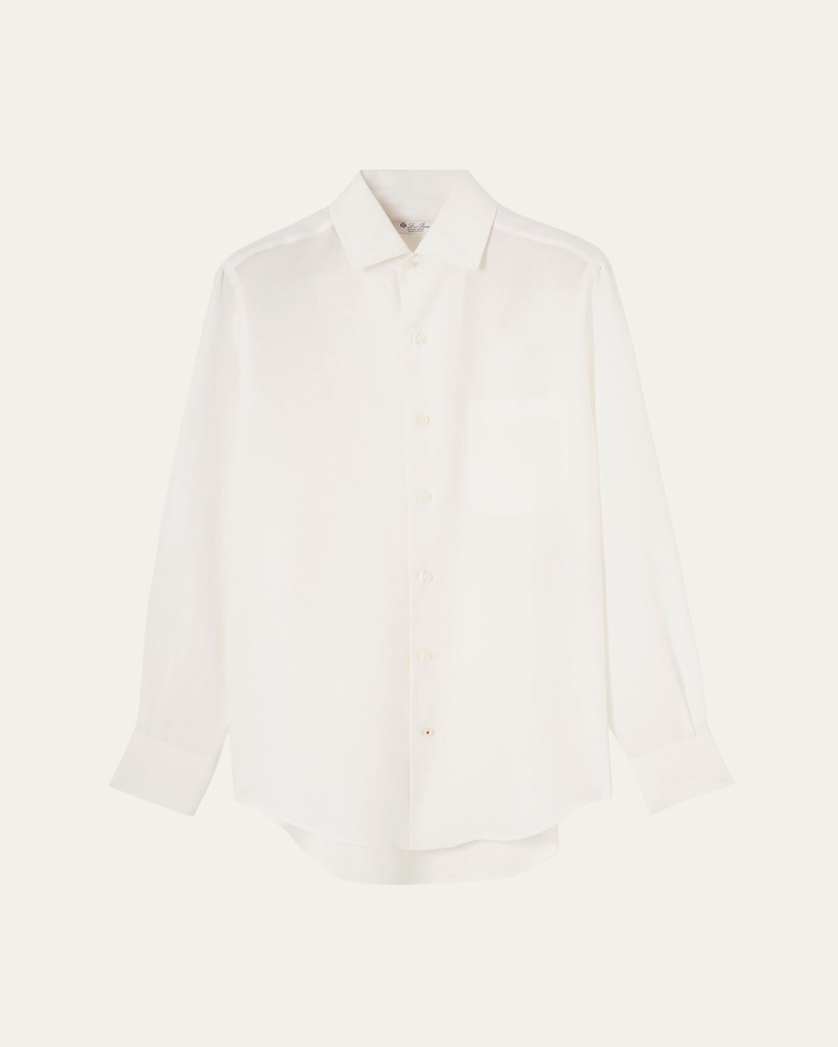 Loro Piana Andre Button Down Linen Solaire Shirt