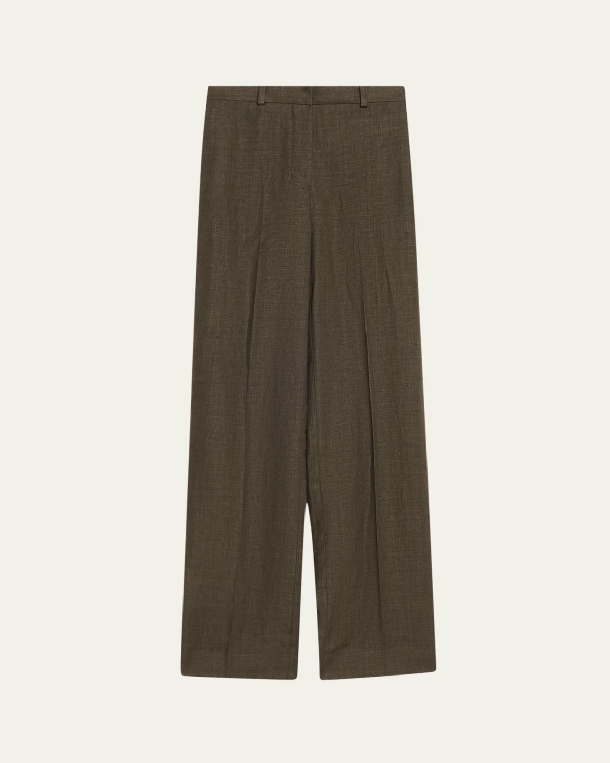 Loro Piana Goldie Structured Linen Wool Trousers