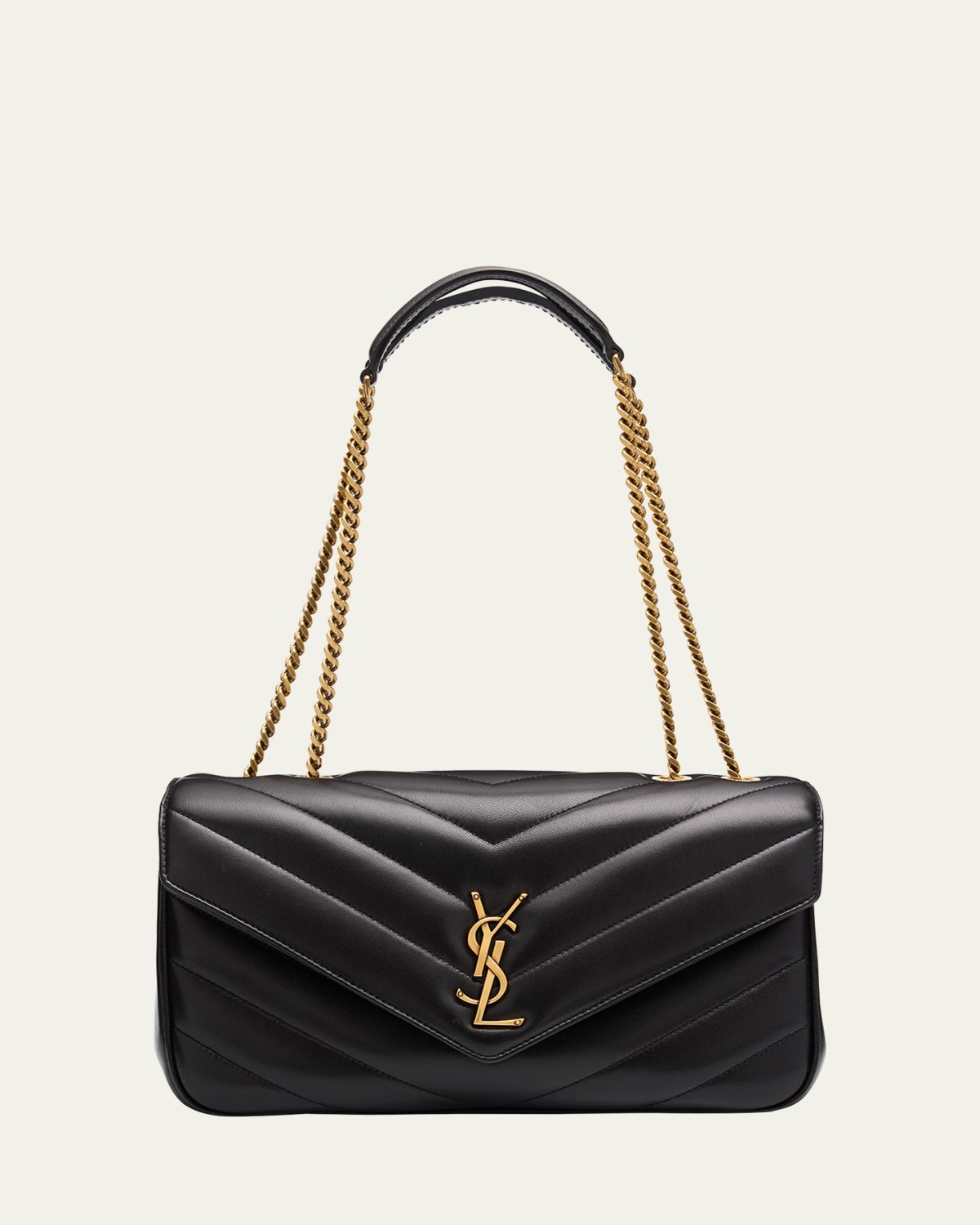 Saint Laurent Loulou Medium YSL Chain Shoulder Bag in Quilted Leather | Thumbnail 10