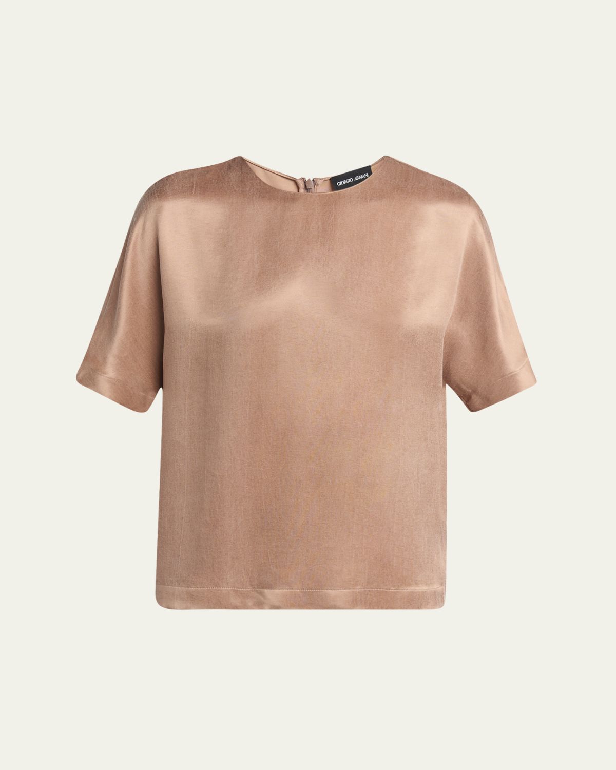 Giorgio Armani Short Sleeve Viscose-Blend Top