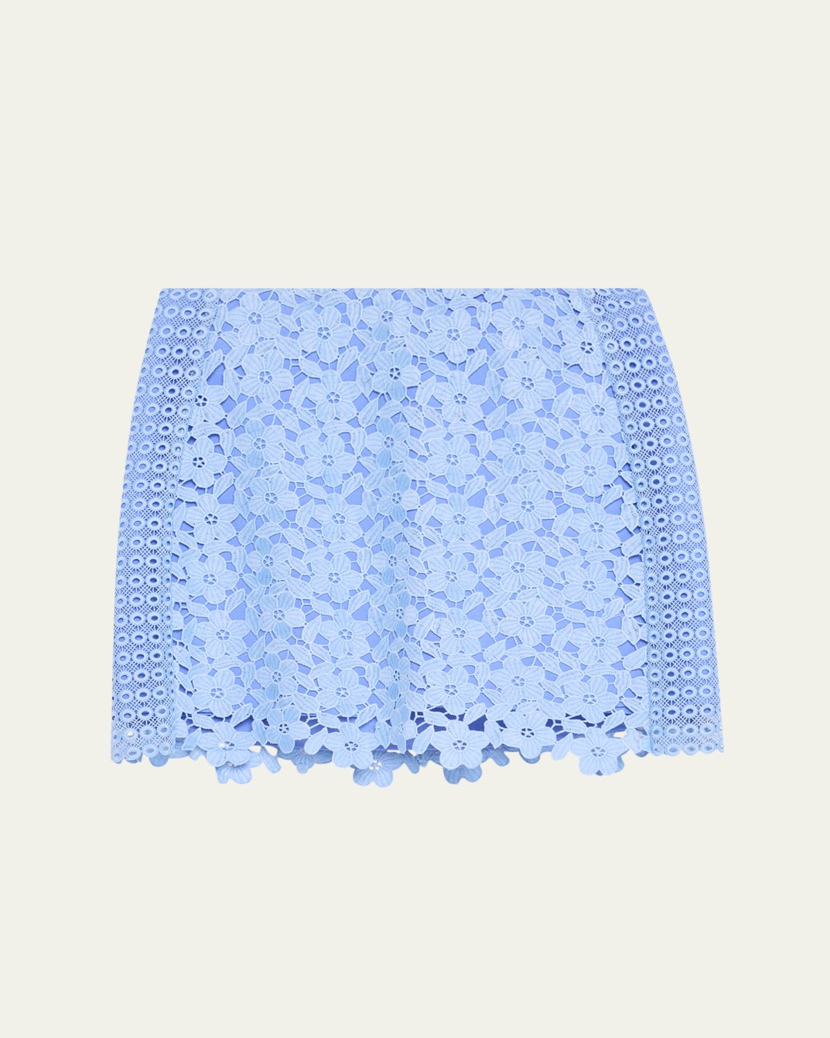 Milly Laura Floral & Geometric Lace Mini Skirt
