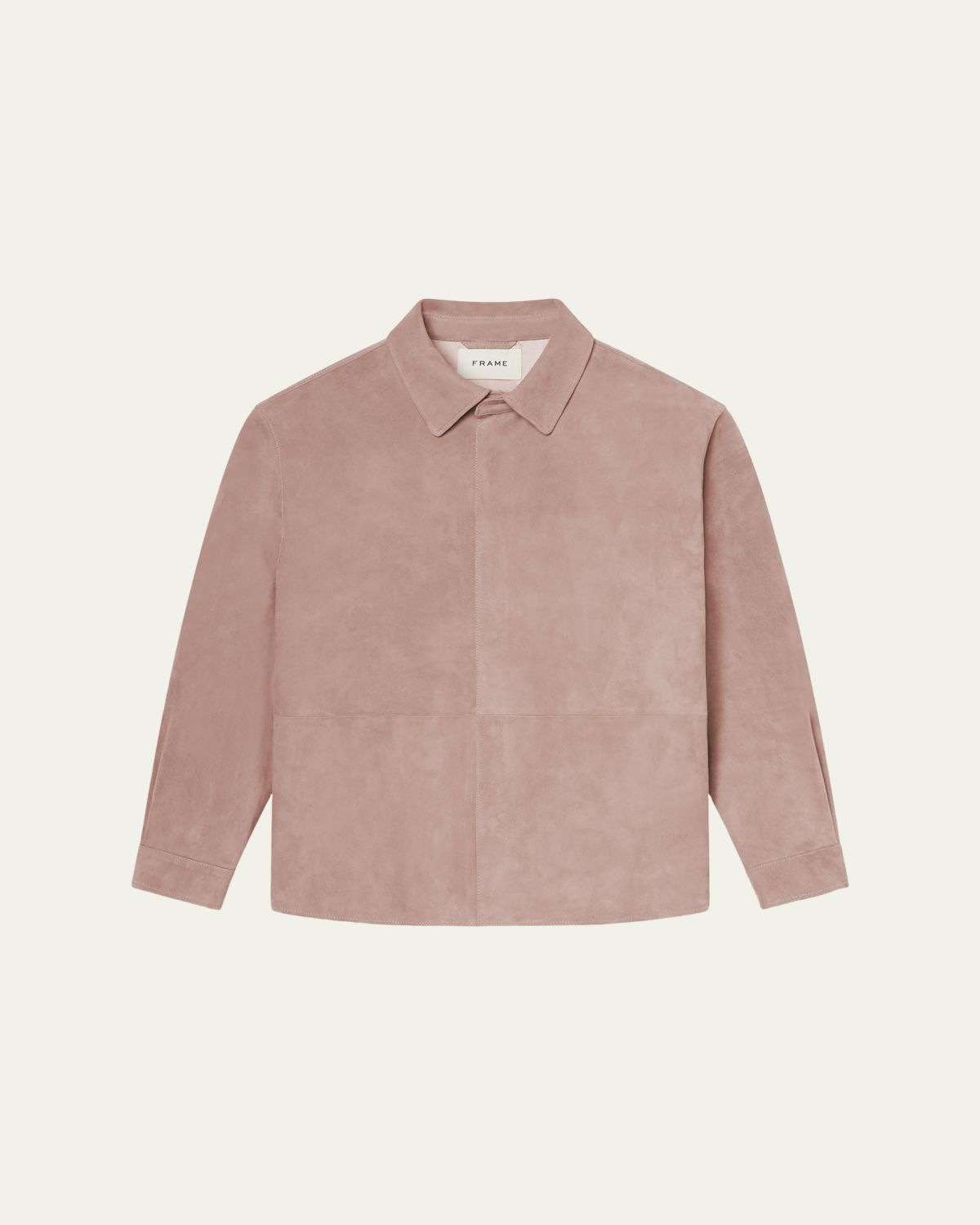 FRAME Men's Solid Suede Overshirt