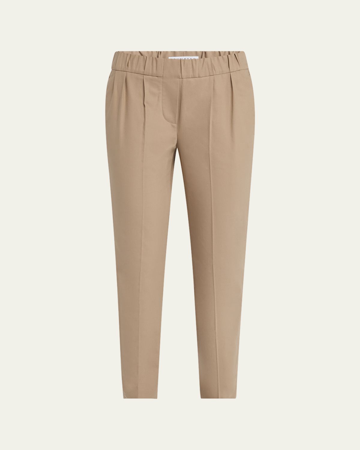 Brunello Cucinelli Cotton Slim-Leg Ankle Pull-On Pants