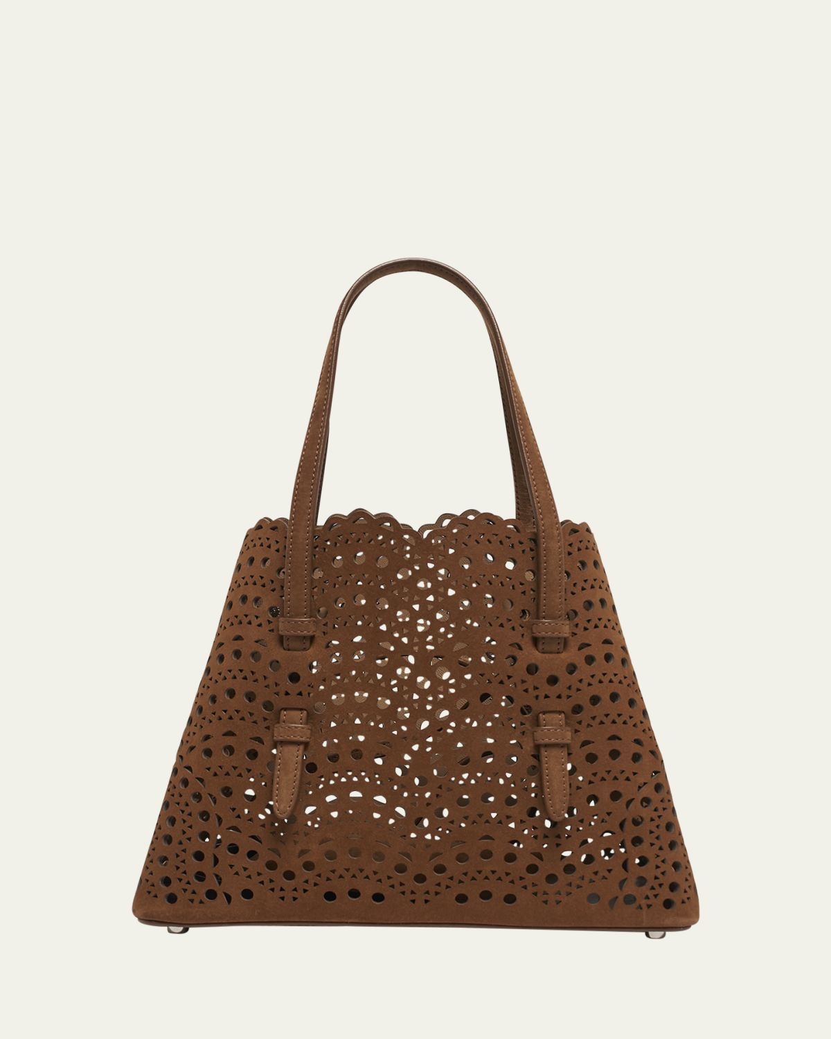 ALAIA Mina 25 Tote Bag in Perforated Nubuck Leather