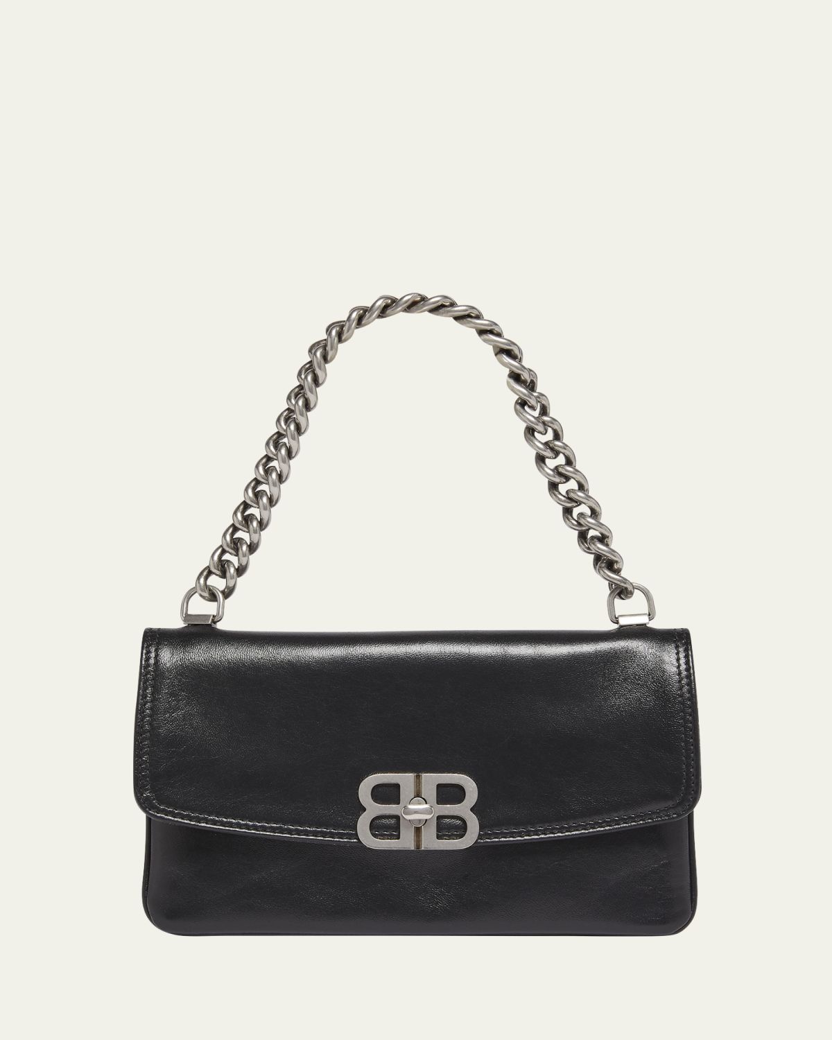 Balenciaga BB Soft Leather Phone Wallet on Chain