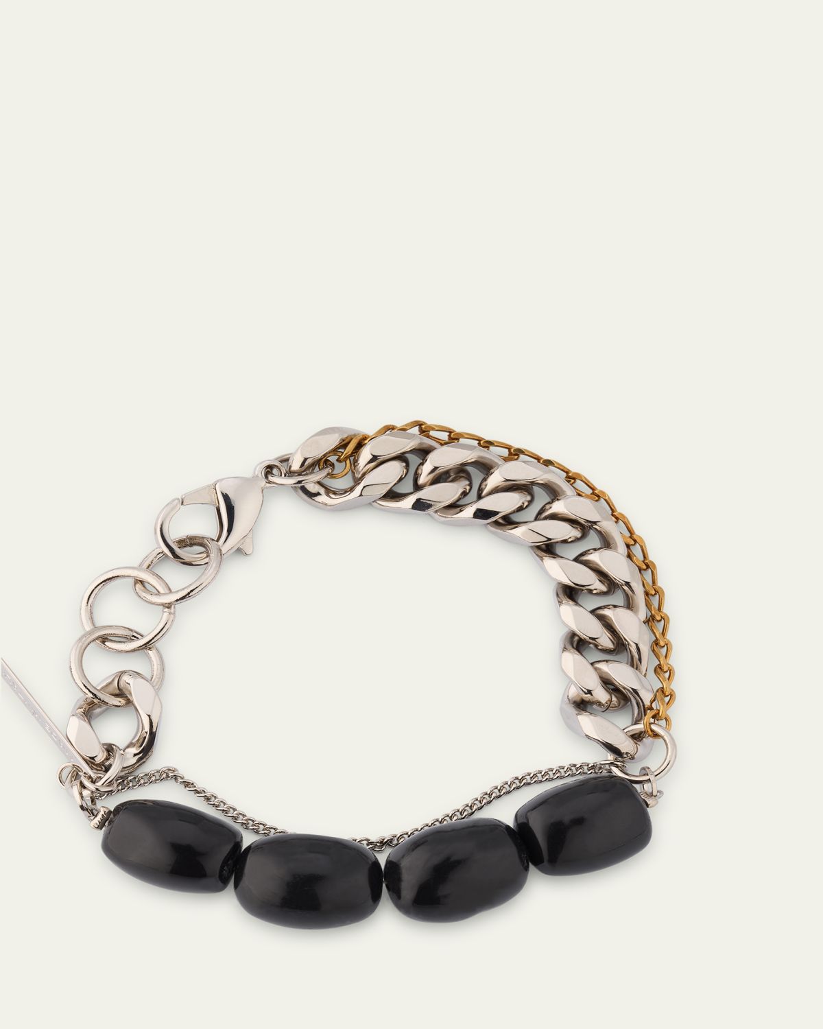 Dries Van Noten Men's Stone and Chain Bracelet