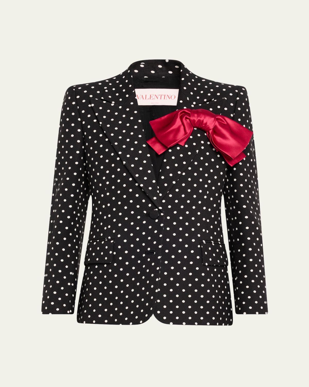 Valentino Garavani Polka Dot Blazer With Bow