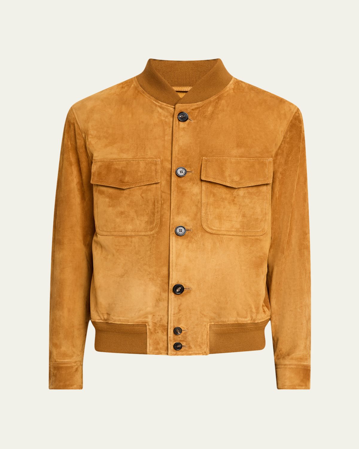 Loro Piana Men's Kiku Suede Bomber Jacket