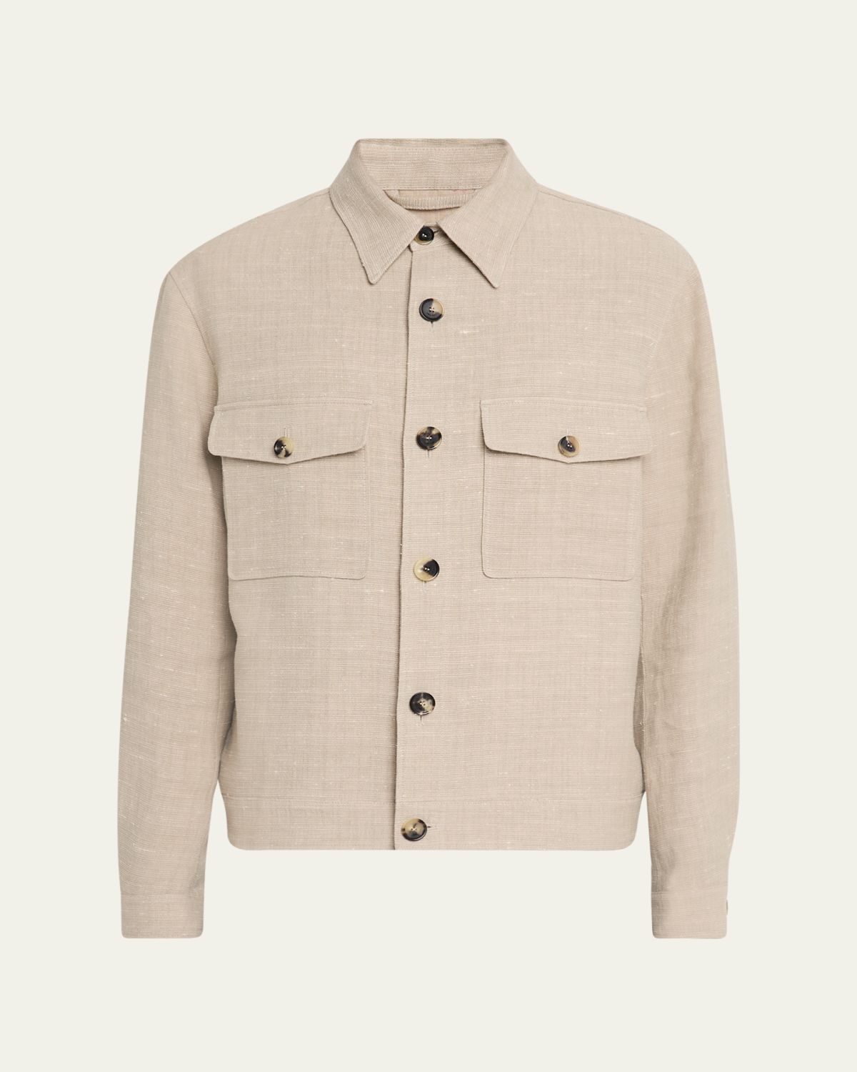 Loro Piana Men's Clem Summer Linen and Silk Blouson | Thumbnail 6 Loro Piana Men's Clem Summer Linen and Silk Blouson | Thumbnail 6