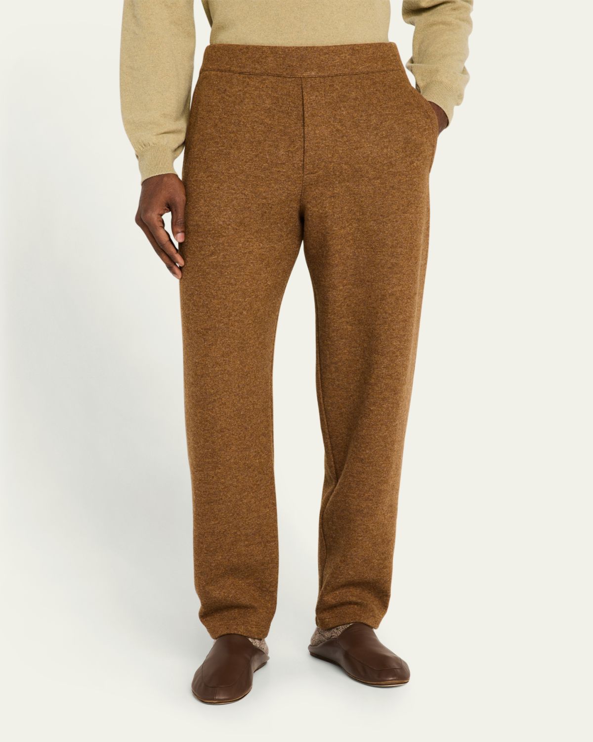 Loro Piana Men's Rio Bodro Novalis Cashmere Melange Pull-On Pants | Thumbnail 4 Loro Piana Men's Rio Bodro Novalis Cashmere Melange Pull-On Pants | Thumbnail 4