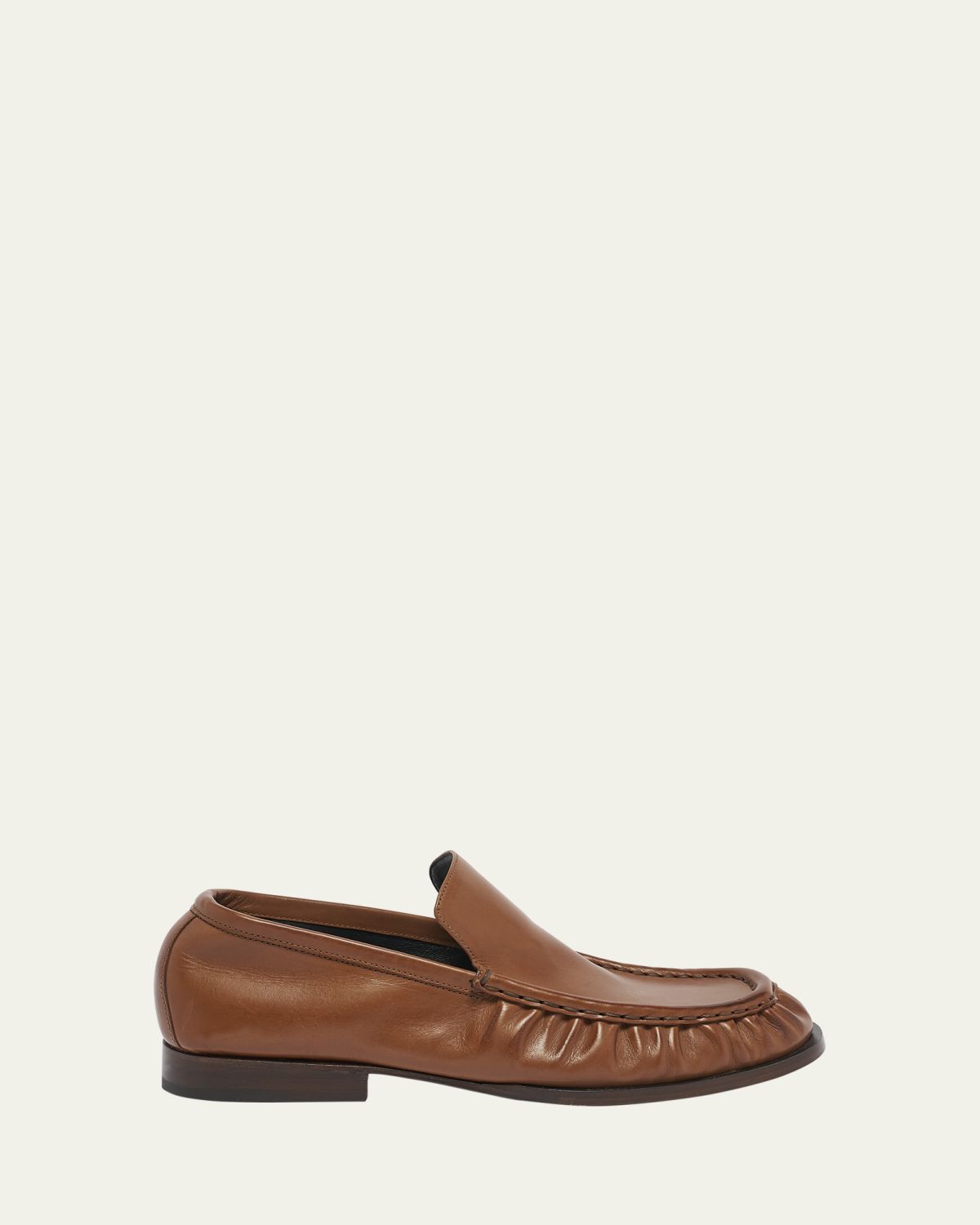 Dries Van Noten Moc-Toe Calf Leather Loafers