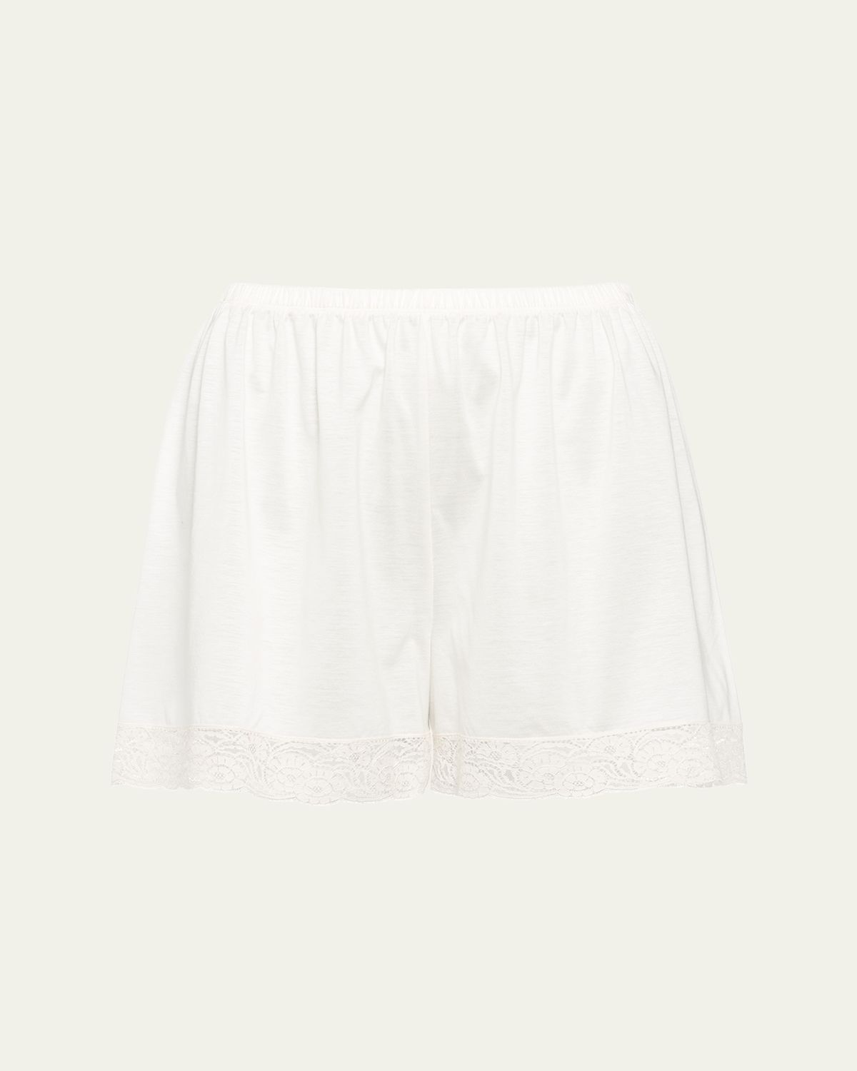 Eres Mineral Lace-Trim Cotton Shorts