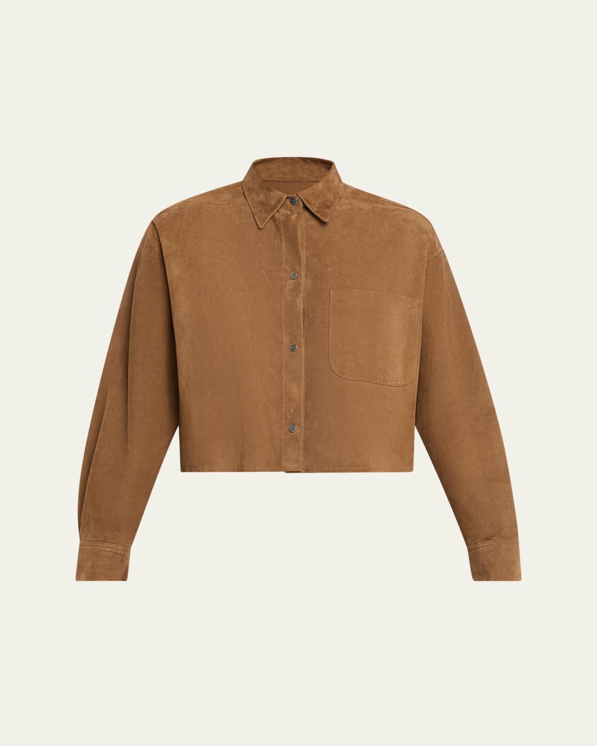TWP Little Big Joe Suede Button-Front Shirt