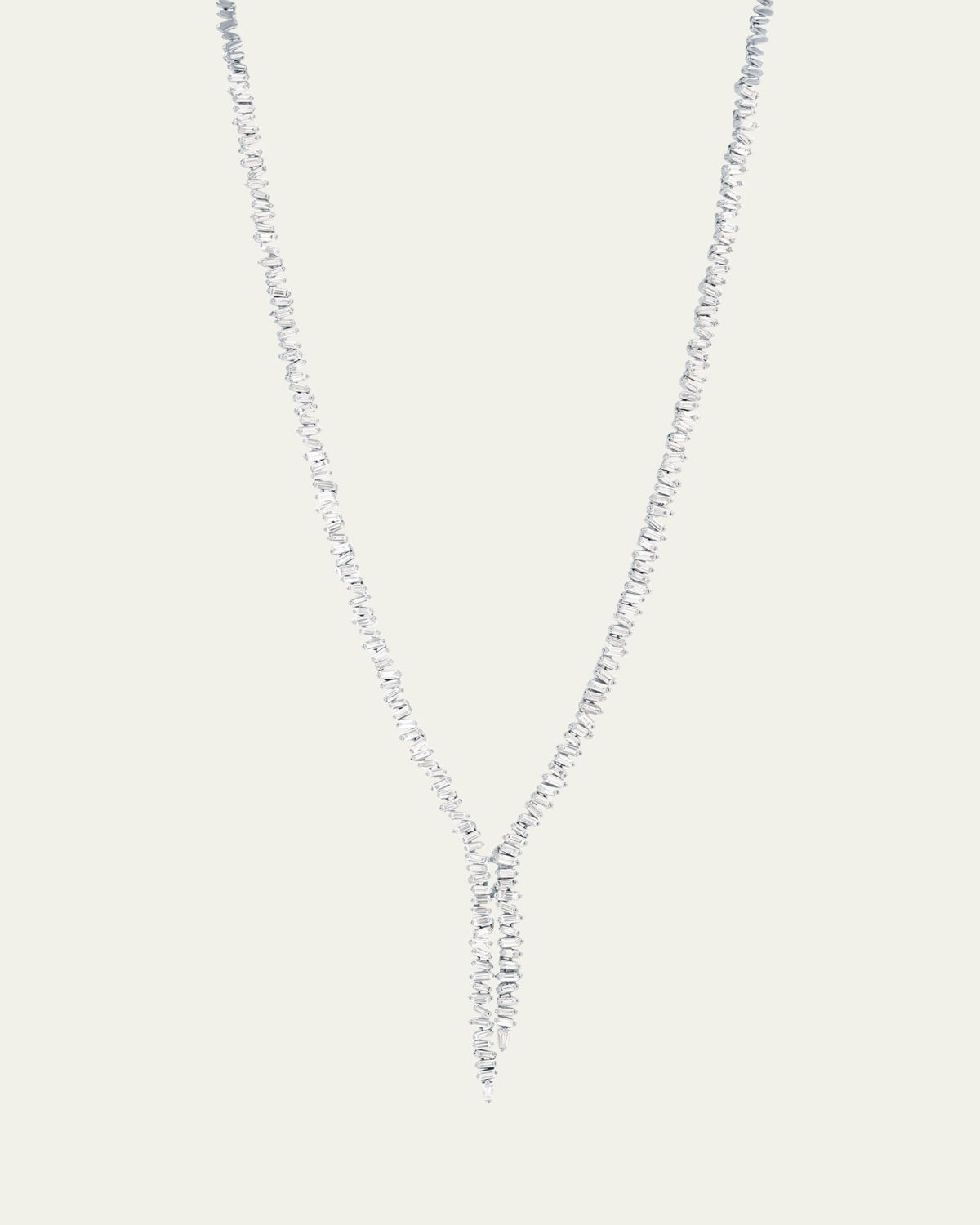 Suzanne Kalan 18K White Gold Classic Diamond Bolero Necklace