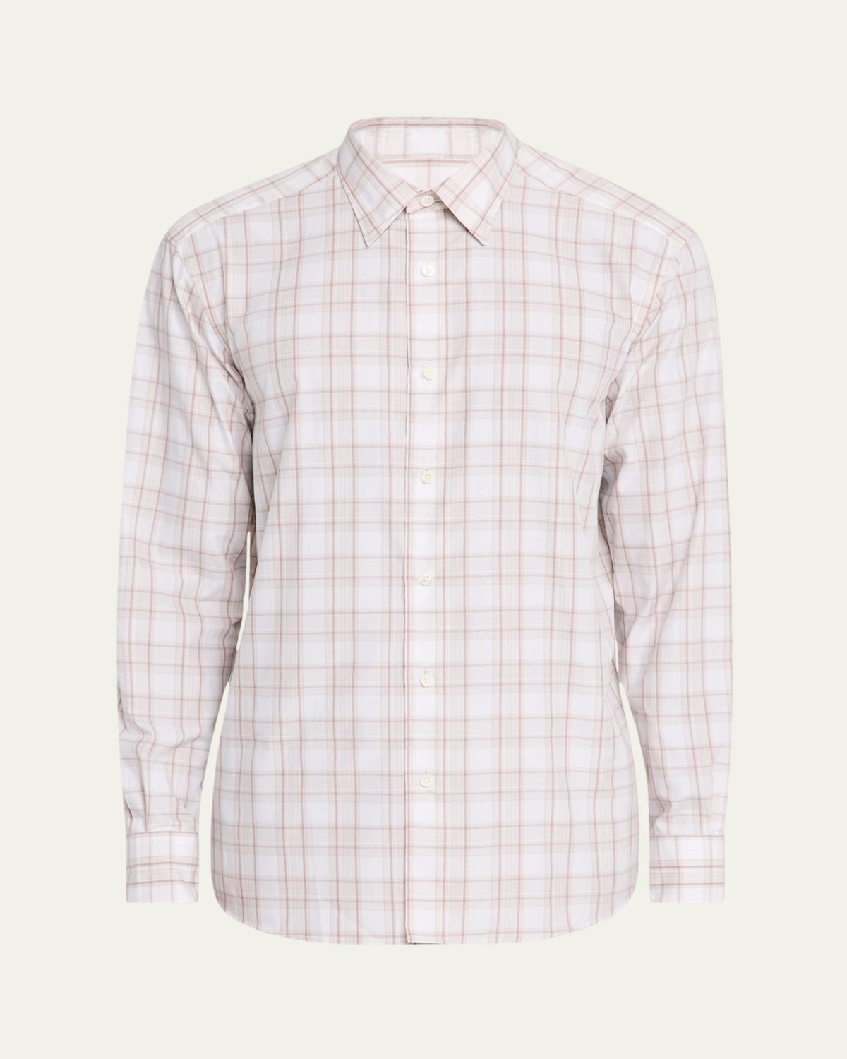 ZEGNA Men's Centoquaranta Twill Plaid Sport Shirt