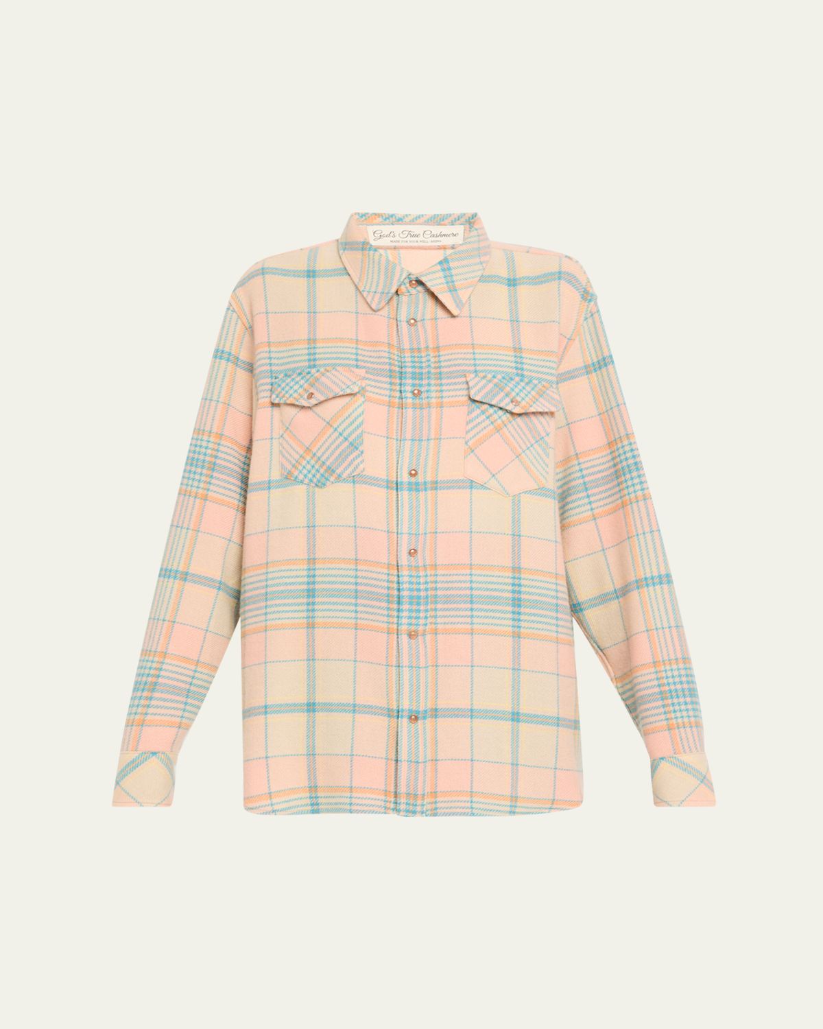 God's True Cashmere Lover Tartan Cashmere Shirt | Thumbnail 6