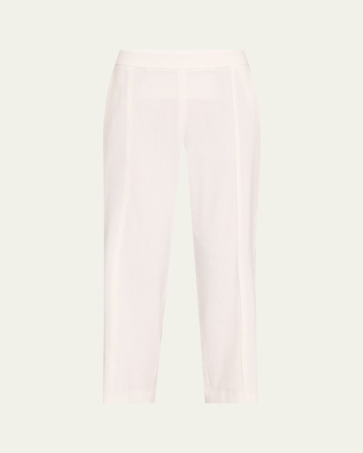 Vince Grace Mid-Rise Linen Tapered Pull-On Pants