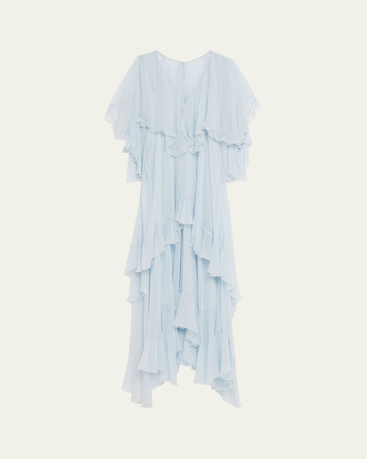 LoveShackFancy Collia Silk Chiffon Maxi Dress