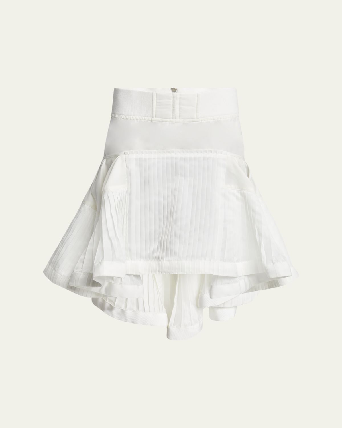 SACAI Multi Pleated High-Low Skirt