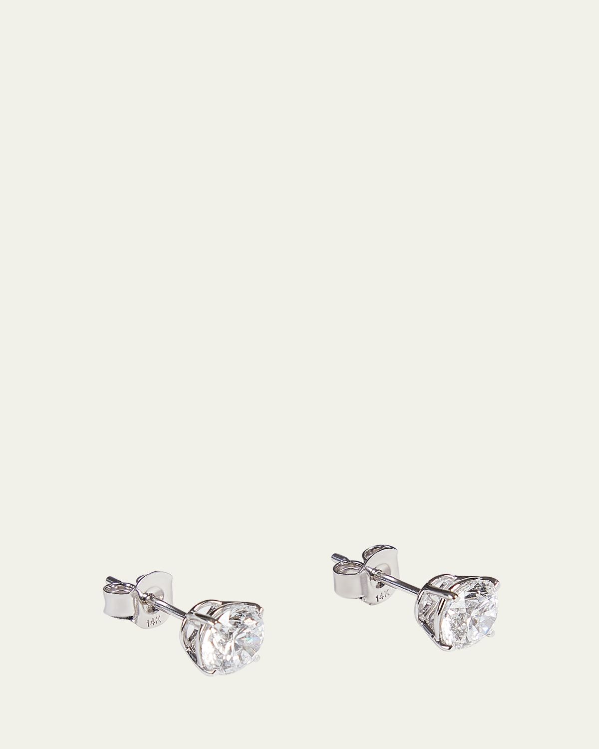 Kendall Row 14K White Gold Lab Grown Diamond Stud Earrings, 2.00tcw