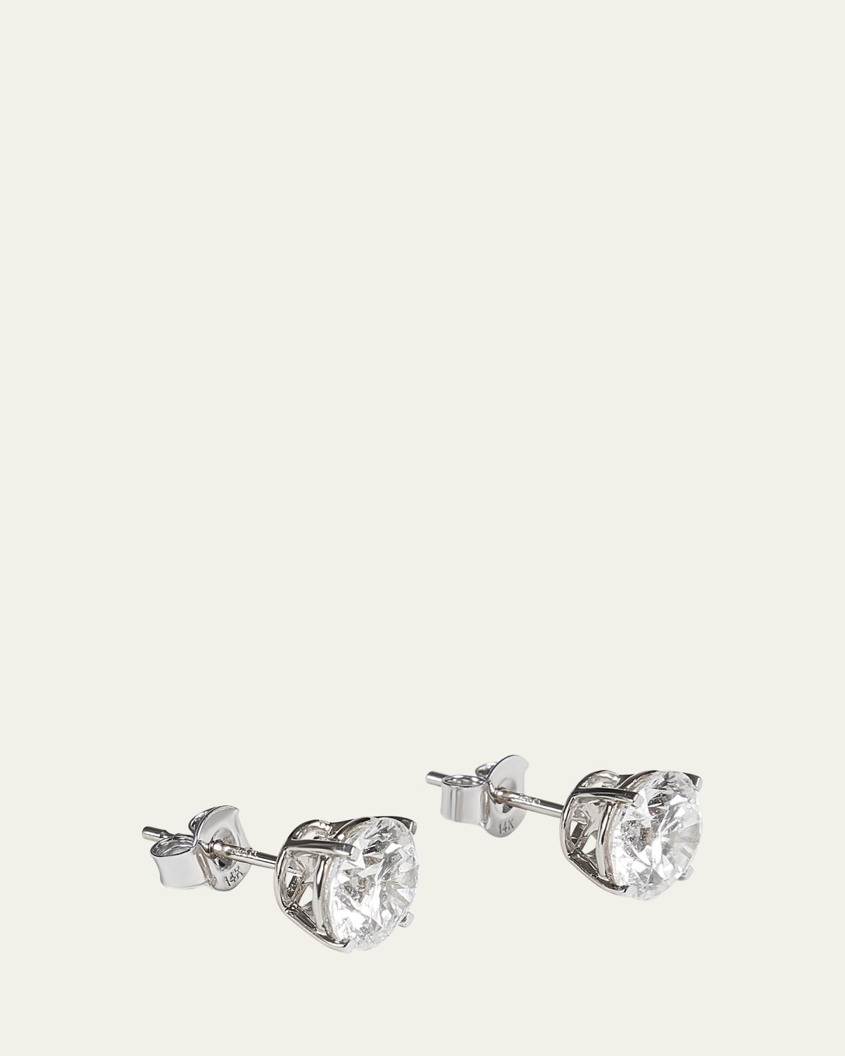 Kendall Row 14K White Gold Lab Grown Diamond Stud Earrings, 4.00tcw