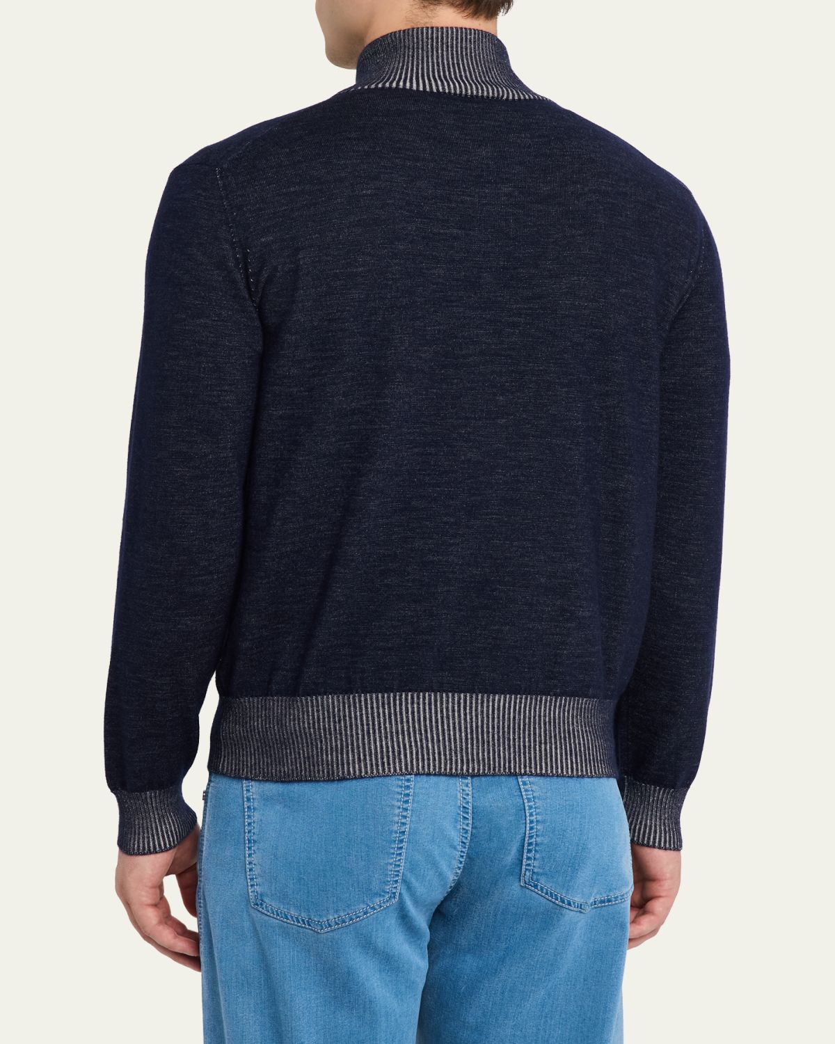 Fioroni Men's Vanise Cashmere and Cotton Full-Zip Sweater | Thumbnail 3