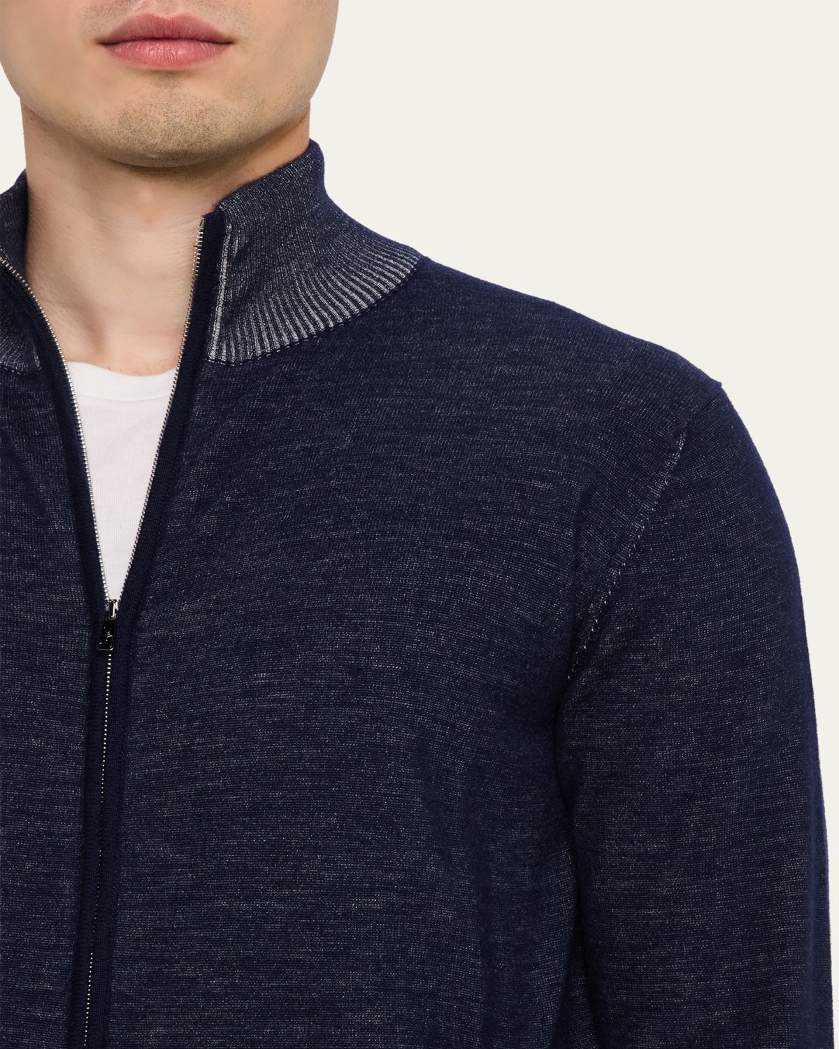 Fioroni Men's Vanise Cashmere and Cotton Full-Zip Sweater | Thumbnail 5