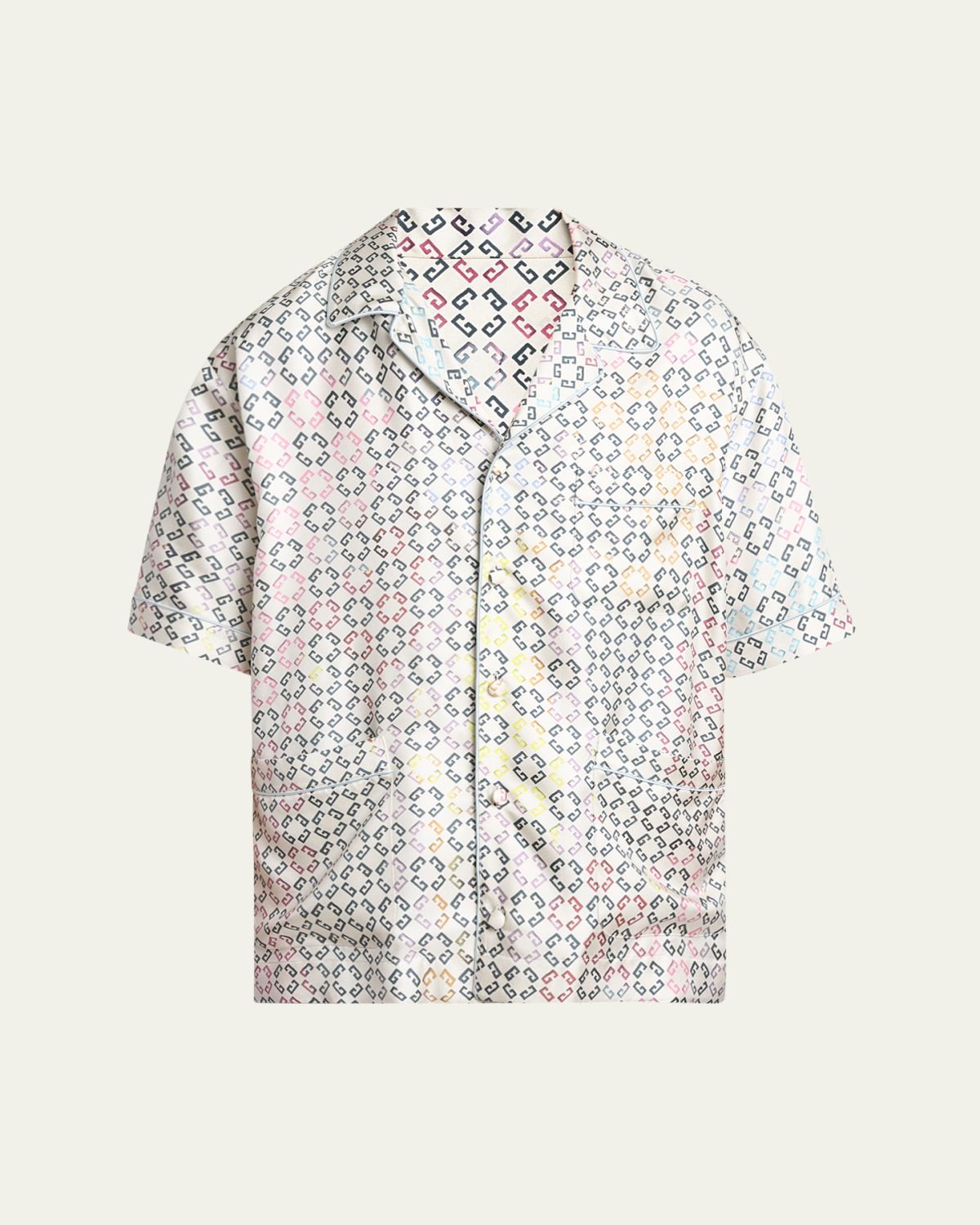 Givenchy Men's Multicolor Monogram Pajama Shirt