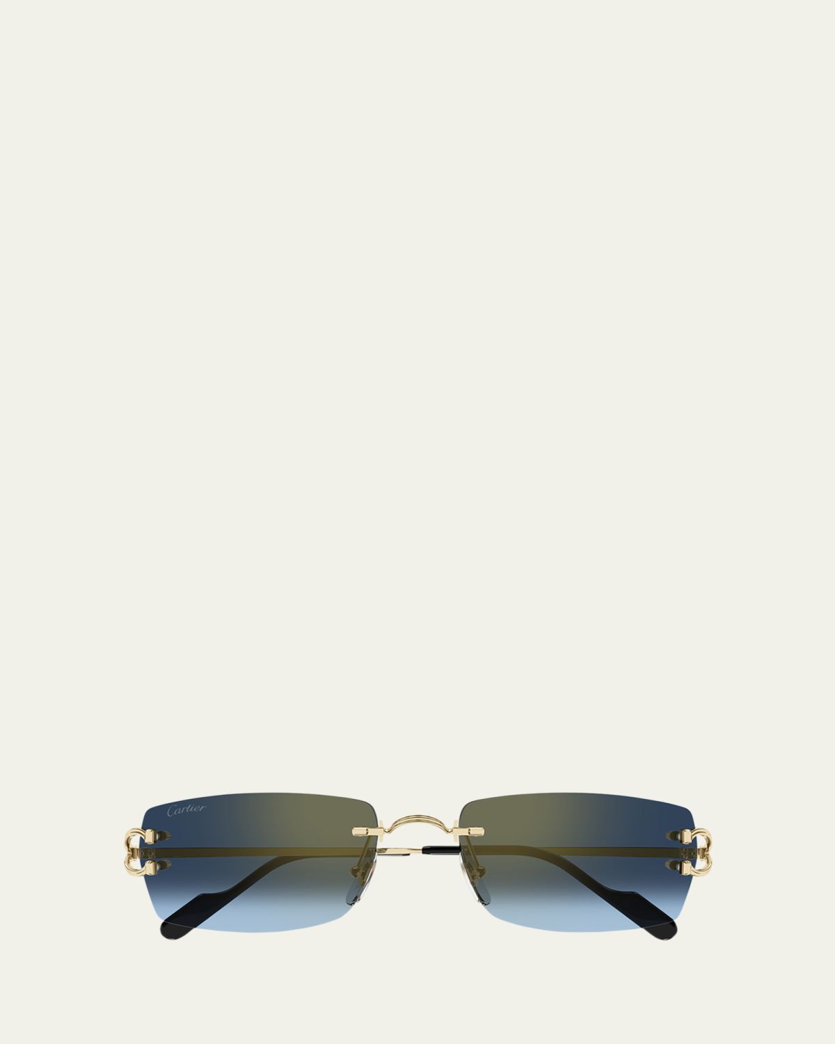 Cartier Men's CT0550SM Metal Rectangle Sunglasses