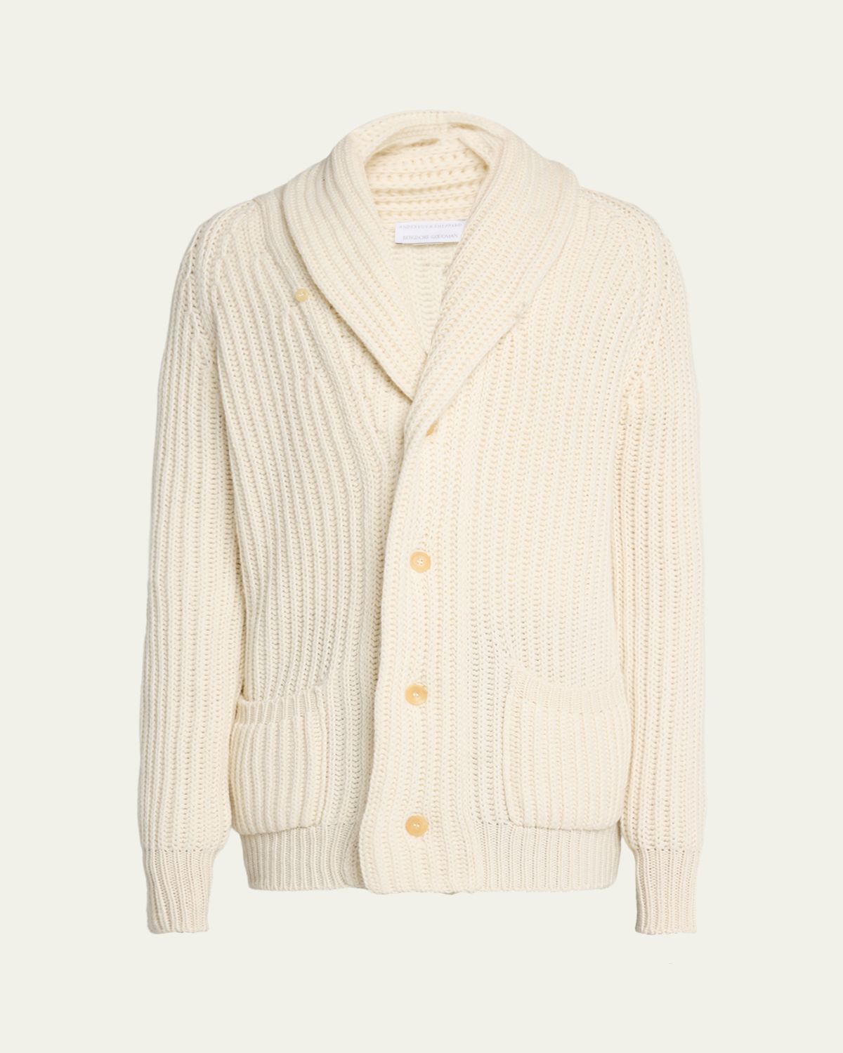 Anderson & Sheppard Men 's Rib-Knit Cashmere Cardigan