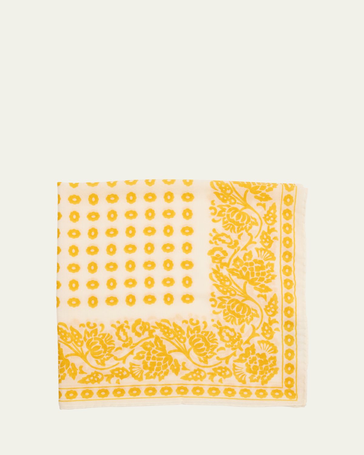 Anderson & Sheppard Men's Cashmere and Silk Provence Geometric Neckerchief