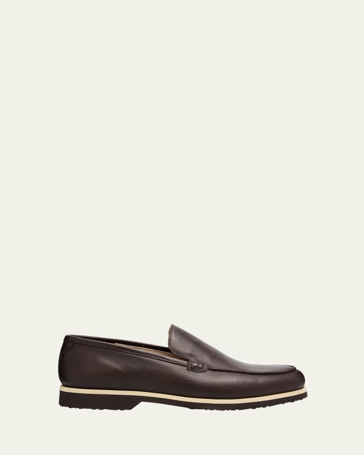 Bergdorf Goodman Men's Grained Leather EVA-Sole Venetian Loafers