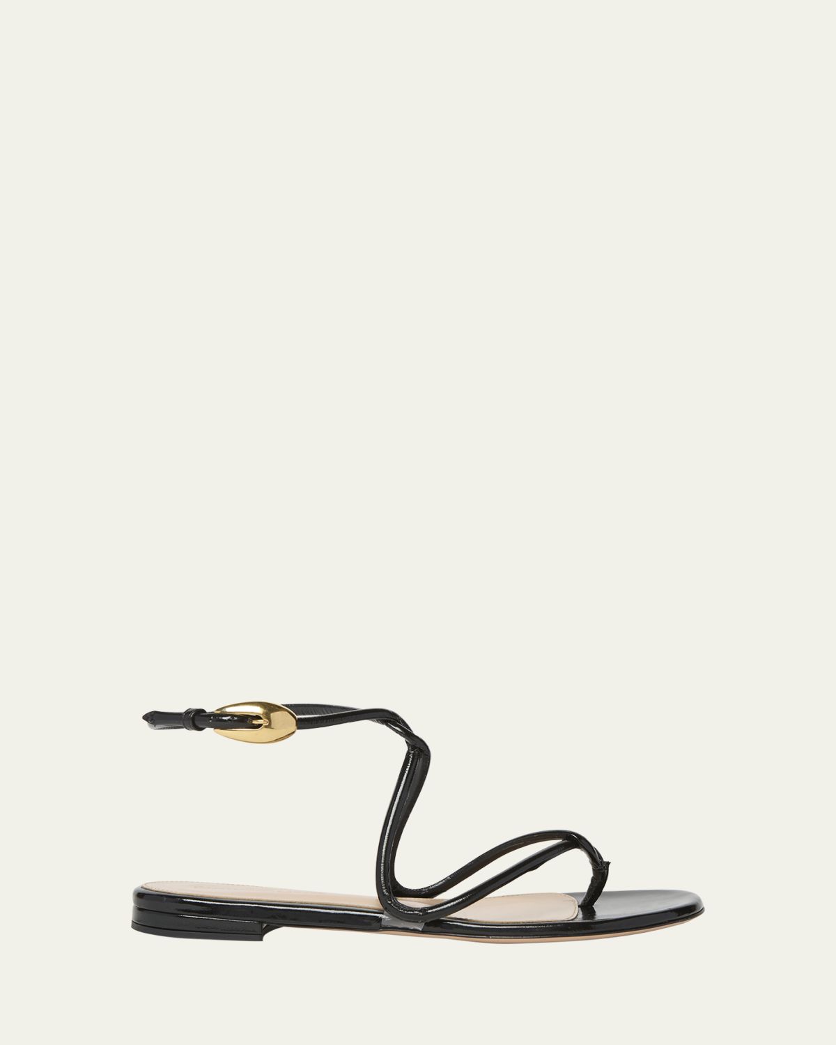 Gianvito Rossi Napa Leather Twisted-Strap Sandals