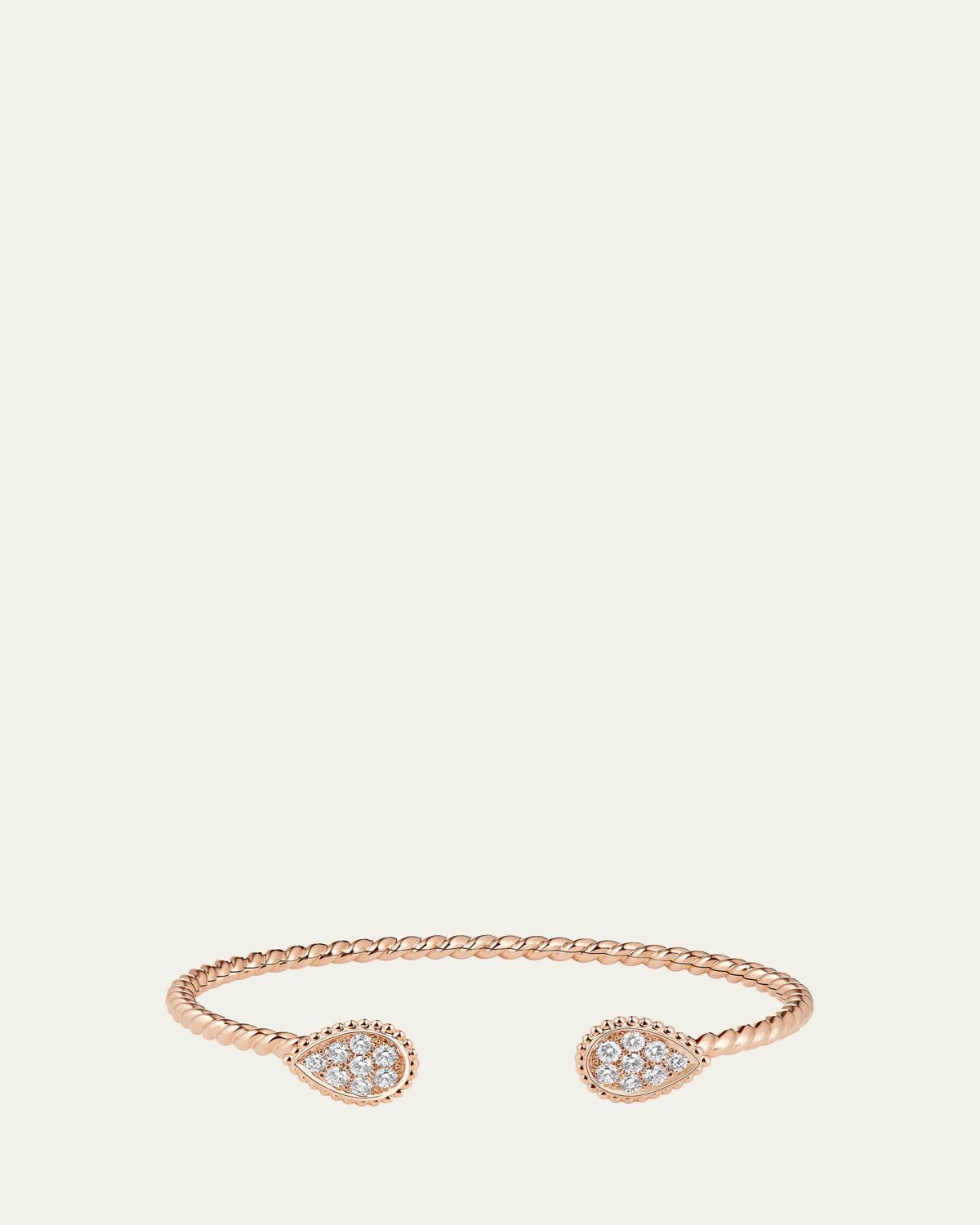 Boucheron 18K Rose Gold Serpent Boheme Bracelet with Diamonds